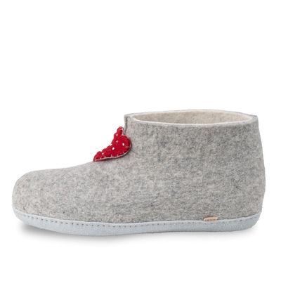 Jubilee Heart Slipper - Grey